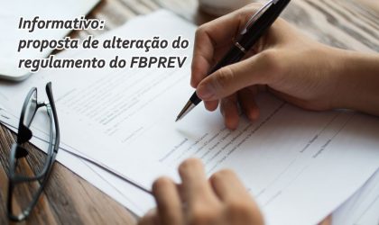 Proposta de alteração do regulamento do FBPREV: