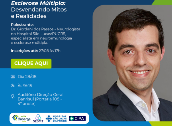 Quinta da Saúde de agosto será sobre Esclerose Múltipla