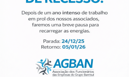 Recesso entre os dias 24/12 e 3/01